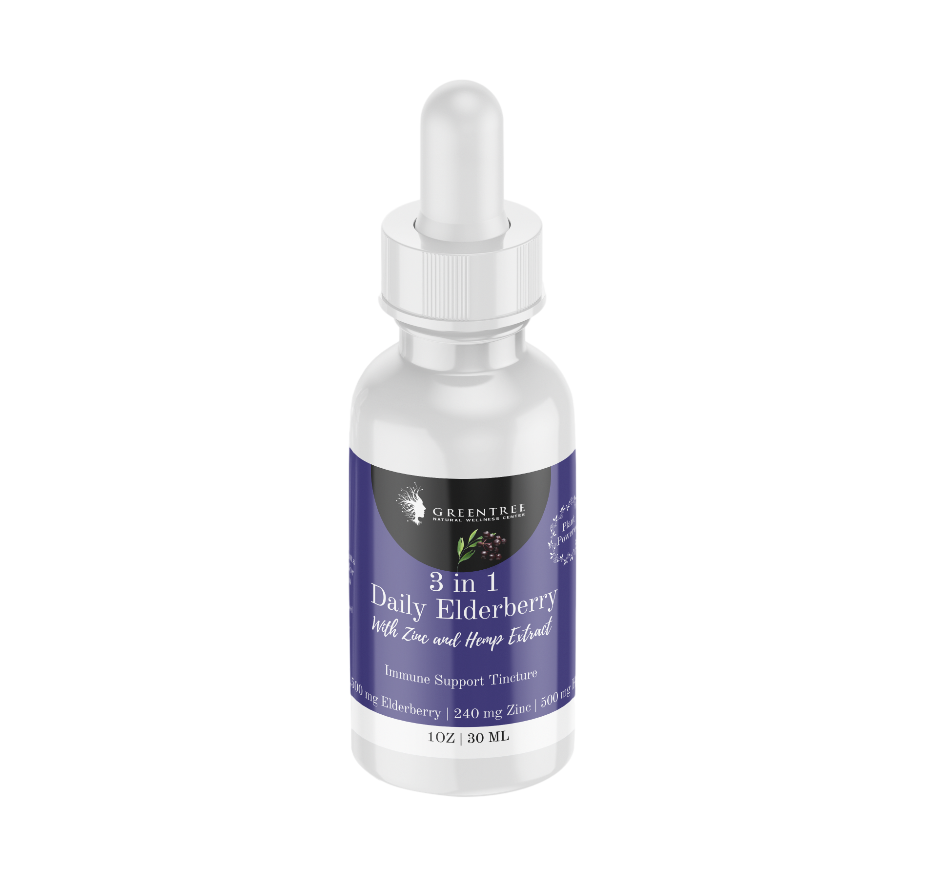 3 in 1 Daily Elderberry with Zinc and Hemp Oil